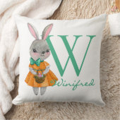 Coussin décoratif Lapin de Pâques avec initiale et (Couverture)