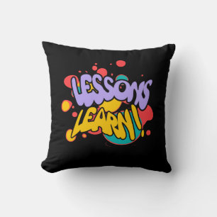COUSSIN DÉCORATIF LEÇONS DE COULEURS ÉCLABOUSSURES