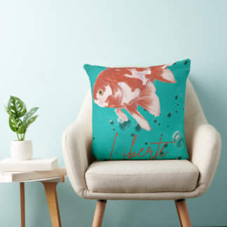 coussin décoratif "Liberté" Poisson rouge
