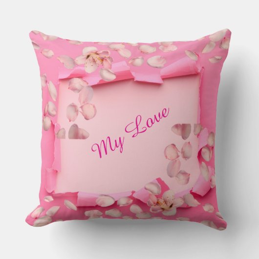 Coussin décoratif Love Flowers (Recto)
