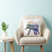 Coussin décoratif Mandala Eléphant Art (Chaise)