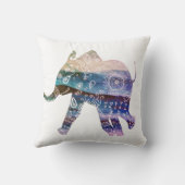 Coussin décoratif Mandala Eléphant Art (Verso)