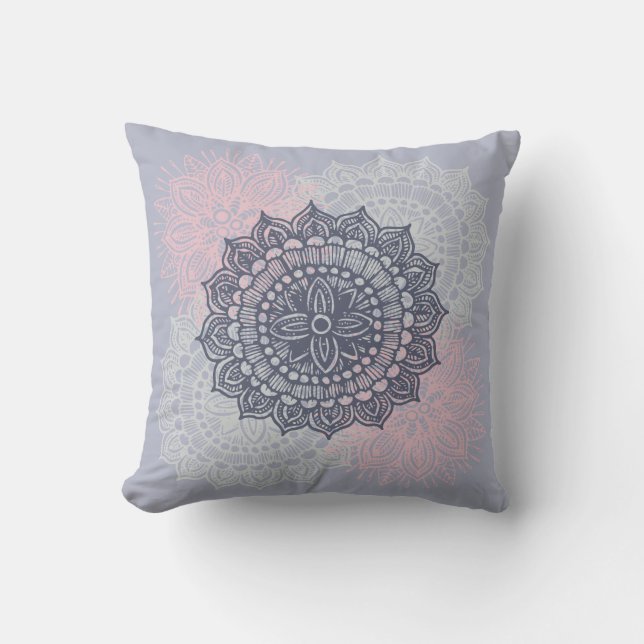Coussin décoratif Mandala Tracery (Recto)