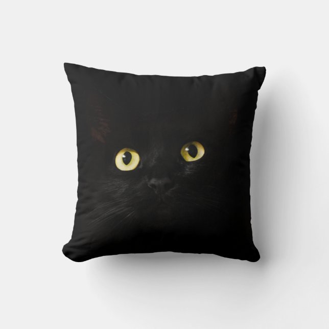 Coussin décoratif| mignon chat noir Conception (Recto)