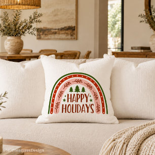 Coussin décoratif minimaliste de Noël Bohème arc-e