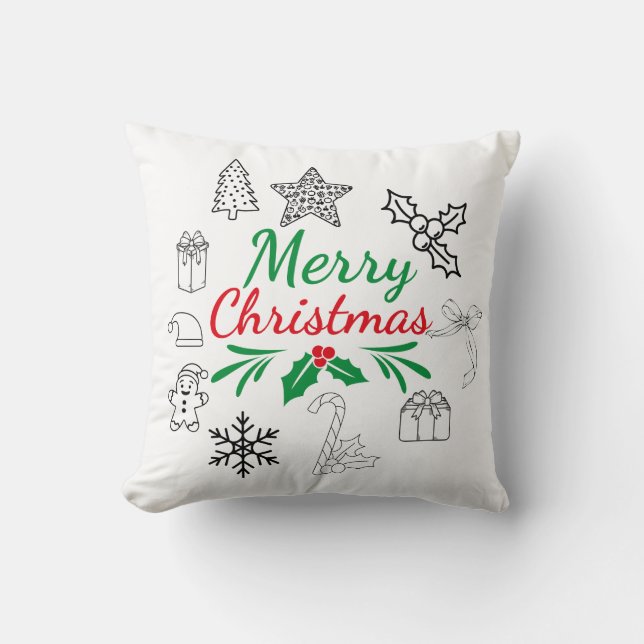 Coussin décoratif Noël Mignon (Recto)