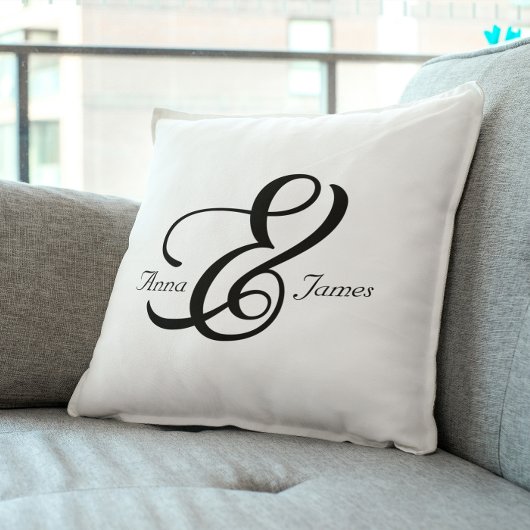 Coussin décoratif Octavia esperluette pour couple