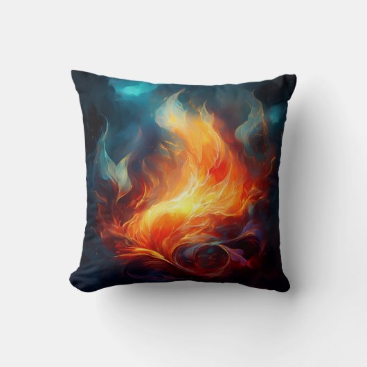 Coussin décoratif - Œuvre d'art Flammes (Recto)