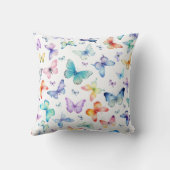 Coussin décoratif papillon à l'aquarelle (Verso)