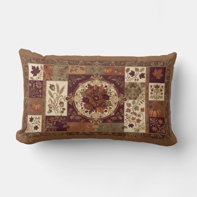  Coussin décoratif patchwork de quilt d'automne vi (Recto)