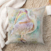 Coussin décoratif Pélican à l'aquarelle (Couverture)