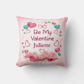 Coussin décoratif personnalisé 'Sois mon Valentin' (Recto)