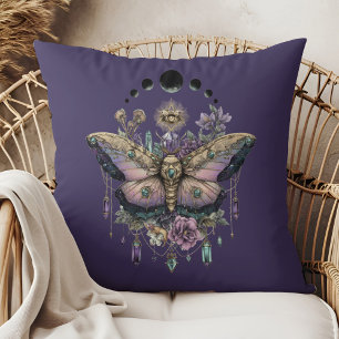 Coussin décoratif Phases de lune de papillon céles