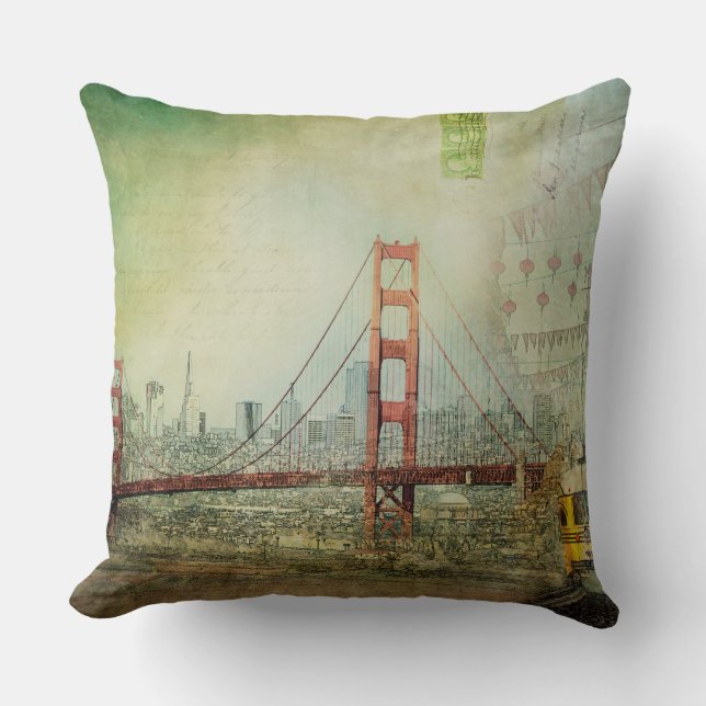 Coussin décoratif - Pont Golden Gate (Recto)
