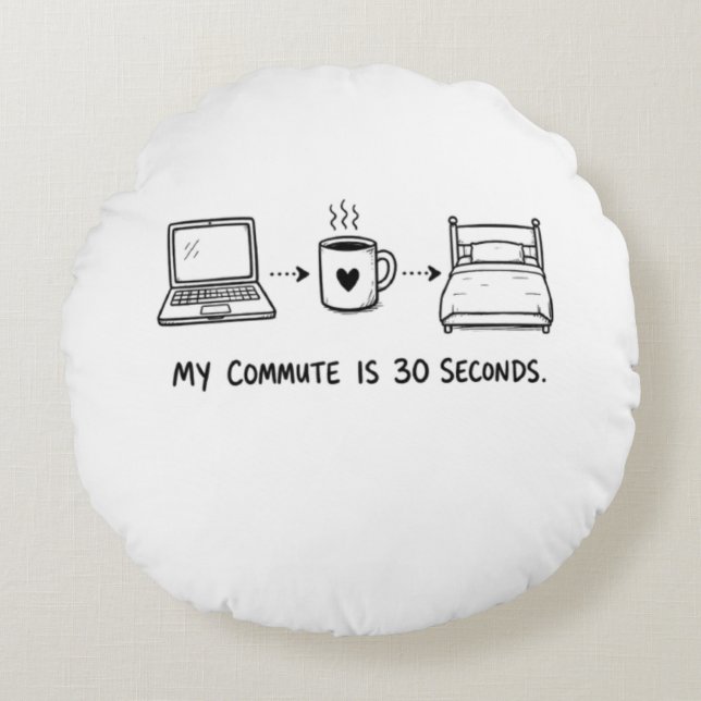 Coussin décoratif pour travailleur à distance avec (Devant)