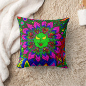 Coussin décoratif psychédélique Gaia (Couverture)
