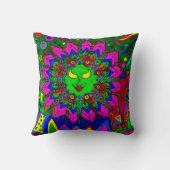 Coussin décoratif psychédélique Gaia (Verso)