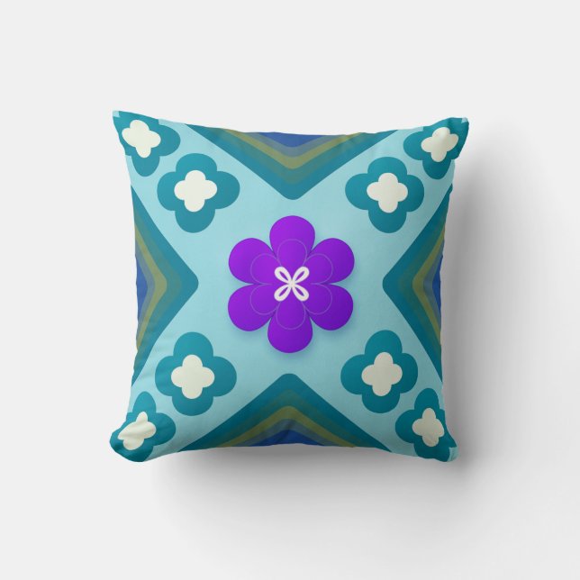 Coussin décoratif Quatrefoil Blossom Pulse (Recto)