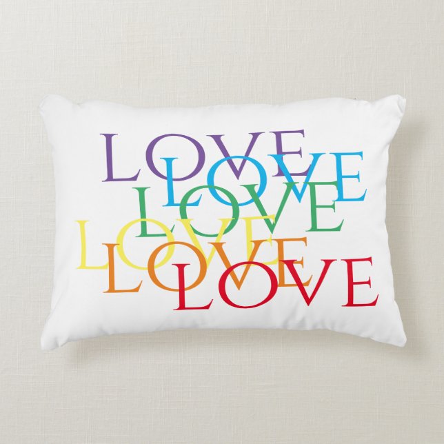 COUSSIN DÉCORATIF RAINBOW LOVE (Devant)