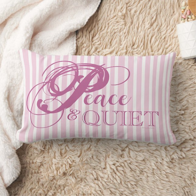 Coussin décoratif rayé Peace & Quiet (rose) (Couverture)