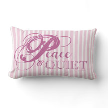 Coussin décoratif rayé Peace & Quiet (rose)