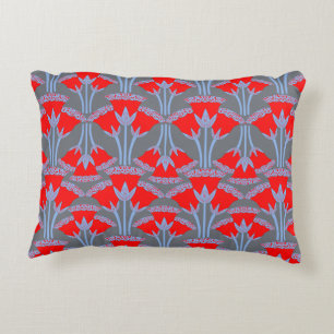 Coussin décoratif Red Bellflower One Owl Artist
