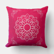 Coussin décoratif Red Mandala