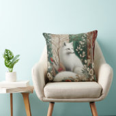 Coussin décoratif renard arctique des bois (Chaise)