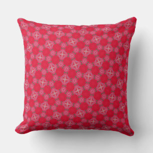 Coussin décoratif rétro rose trèfle