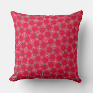 Coussin décoratif rétro rose trèfle