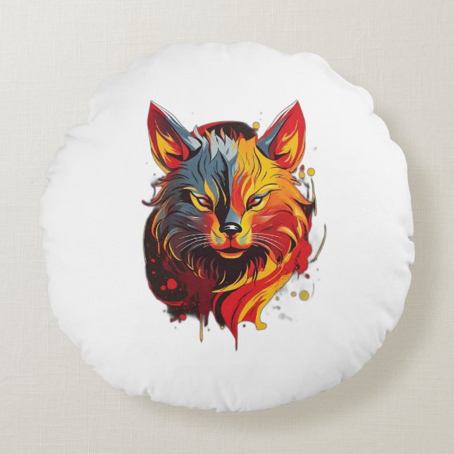 Coussin décoratif rond  (Devant)