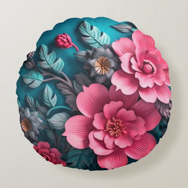 Coussin décoratif rond (40,6 cm) (Devant)