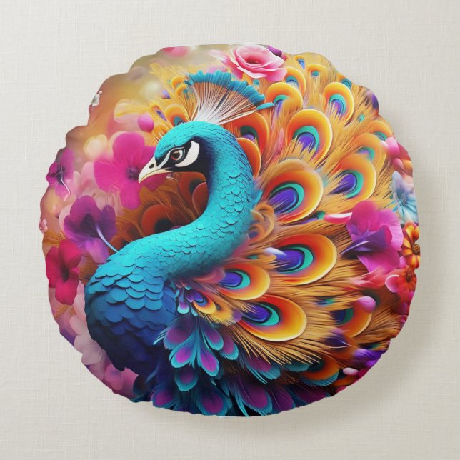 Coussin décoratif rond (40,6 cm) (Devant)