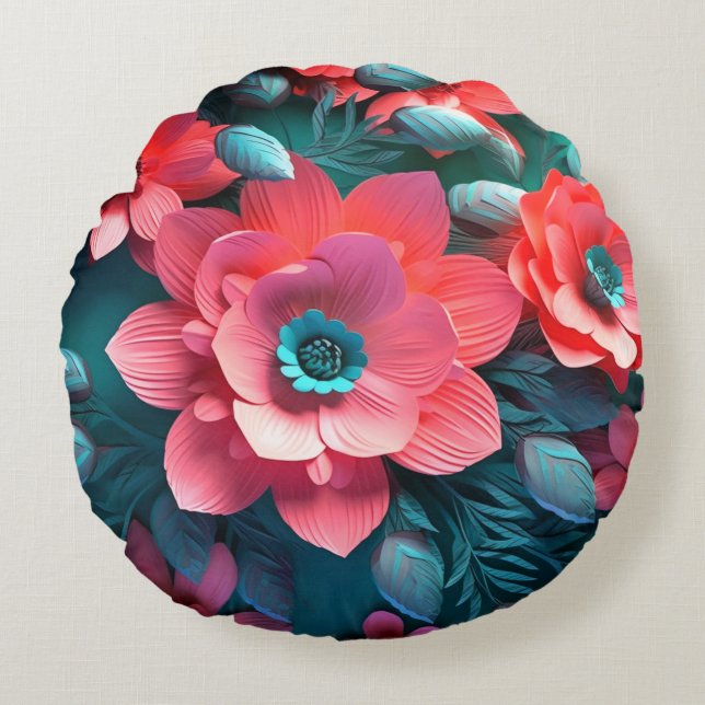 Coussin décoratif rond (40,6 cm) (Devant)