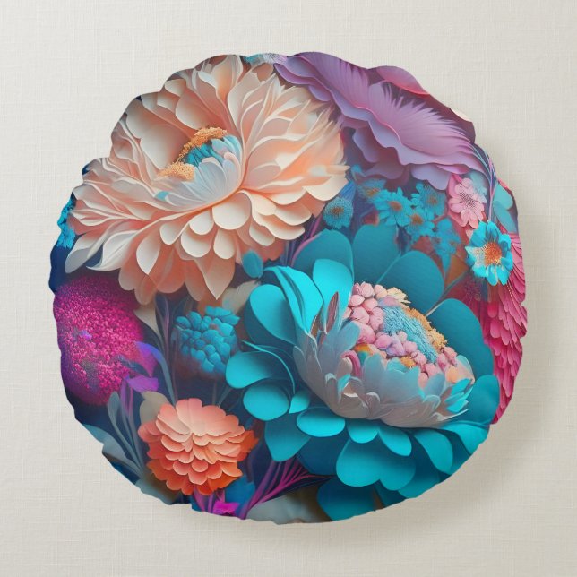 Coussin décoratif rond (40,6 cm) (Devant)