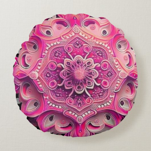 Coussin décoratif rond (40,6 cm) (Devant)