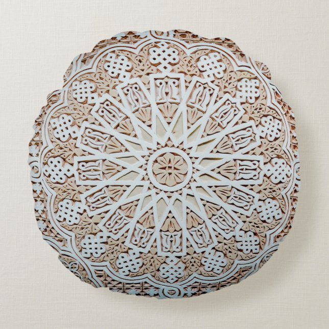 Coussin décoratif rond (40,6 cm) (Devant)