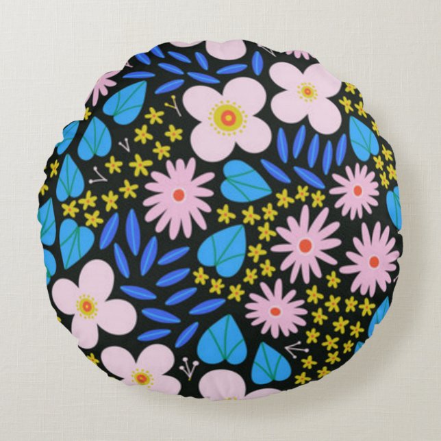 Coussin décoratif rond (40,6 cm) (Devant)