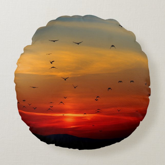 Coussin décoratif rond (40,6 cm) (Devant)