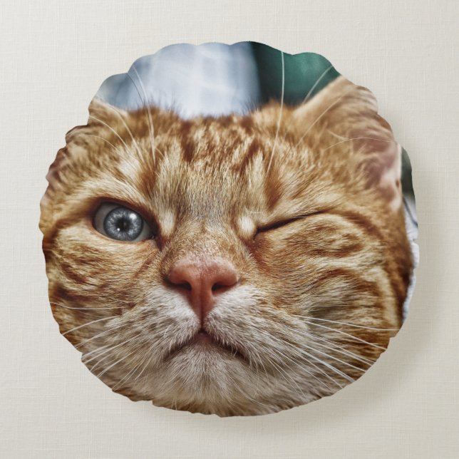 Coussin décoratif rond (40,6 cm) (Devant)