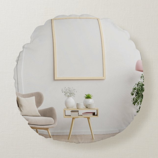 Coussin décoratif rond (40,6 cm) (Devant)