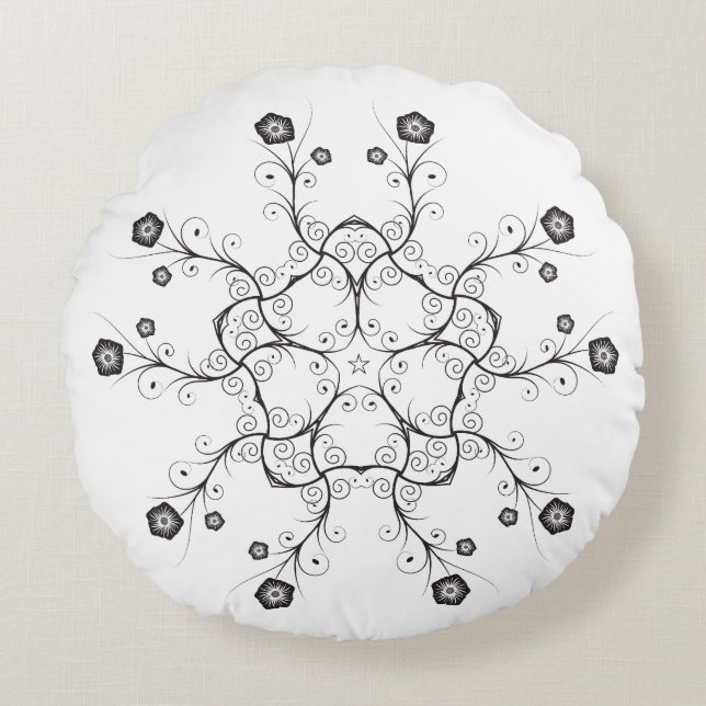 Coussin décoratif rond (40,6 cm) (Devant)