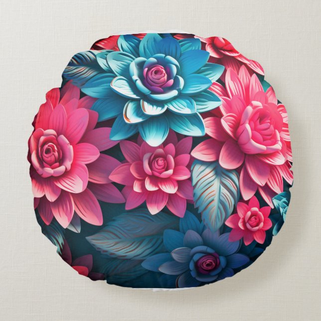 Coussin décoratif rond (40,6 cm) (Devant)