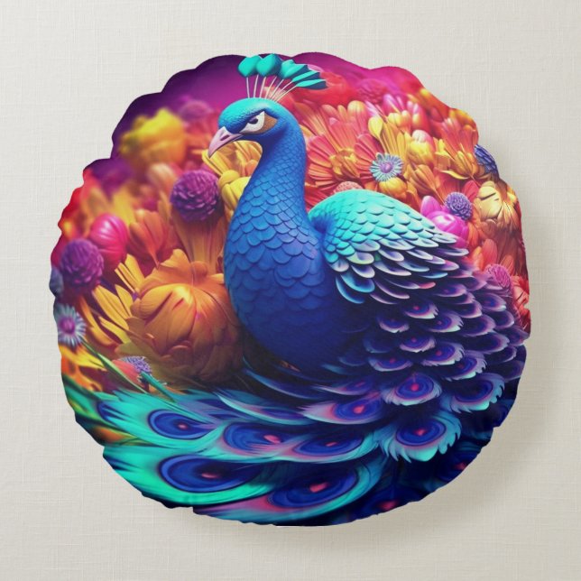 Coussin décoratif rond (40,6 cm) (Devant)