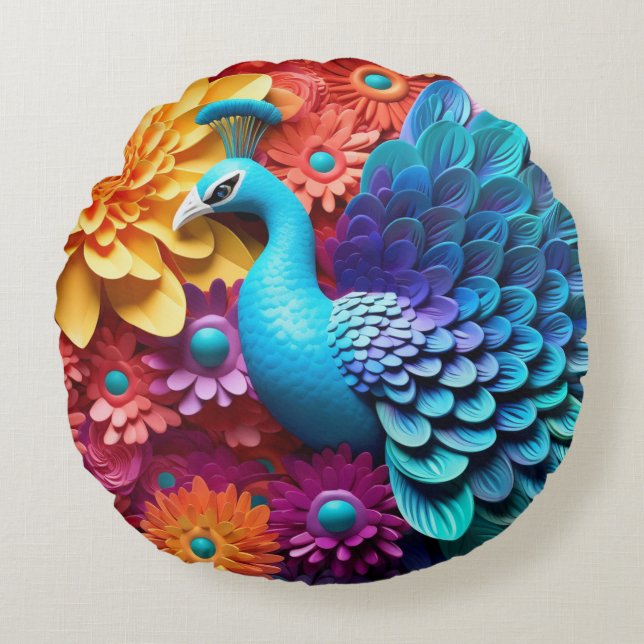 Coussin décoratif rond (40,6 cm) (Devant)