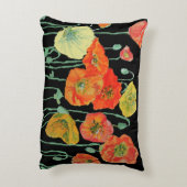 Coussin décoratif rond en forme de pavots orange e (Dos(Vertical))