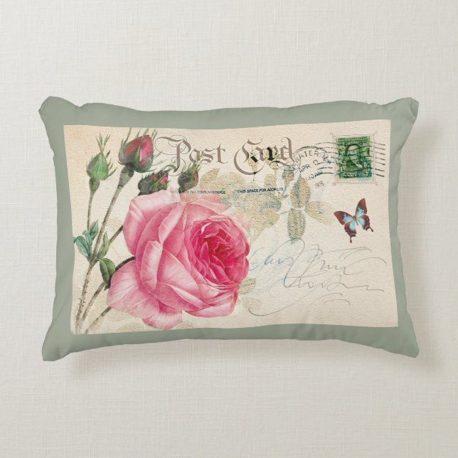 Coussin décoratif rose (Devant)