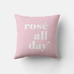 Coussin décoratif rose rosé toute la journée