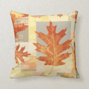 Coussin décoratif saisonnier de motif de feuille