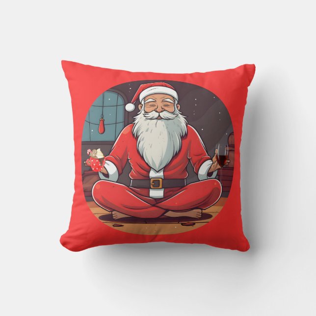 Coussin décoratif Santa Yoga (Recto)
